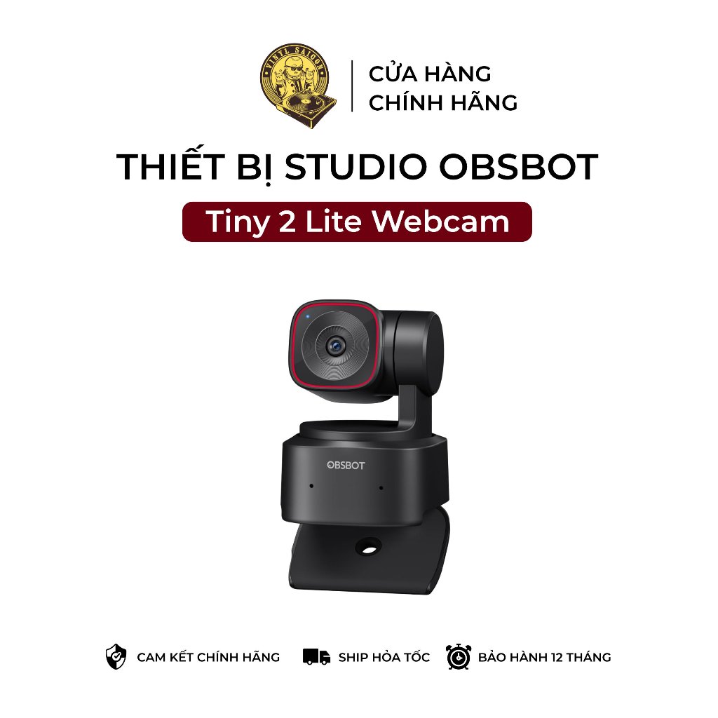 Webcam 4K OBSBOT Tiny 2 Lite AI theo dõi hành động, khuôn mặt - Bảo hành 12 tháng