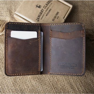  Ví Vintage Đứng Da Bò Sáp - January Classic 