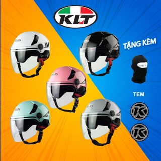 Mũ BH KLT Tiger Jet 1/2 K6 chính hãng (có kính đen)