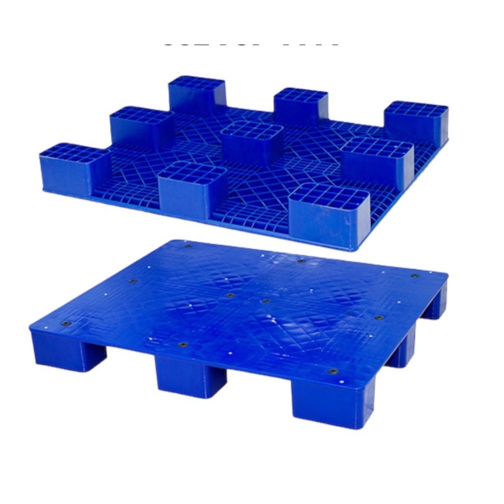 Pallet Nhựa, Pallet Nhựa Cũ 120x100x15cm Liền Khối, Pallet Mặt Liền, Pallet Nhựa Màu Xanh