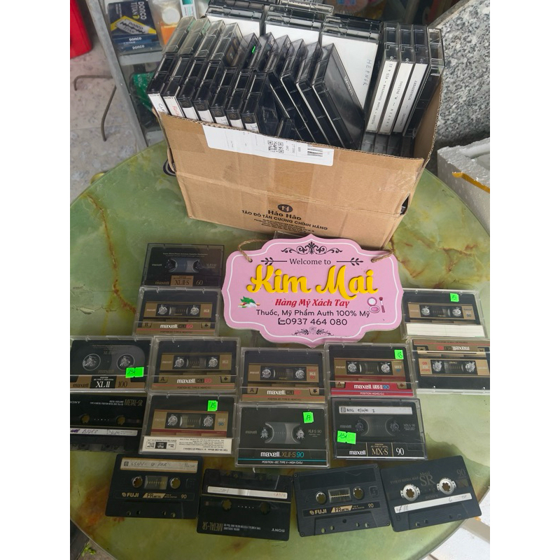 Băng cassette đã có chương trình 1 nước Maxell, Sony, TDK