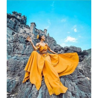 Đầm Maxi Vintage Nhiều Mẫu Đi Biển Du Lịch Chụp Ảnh Sống Ảo Cực Sang ABIKINI MA004
