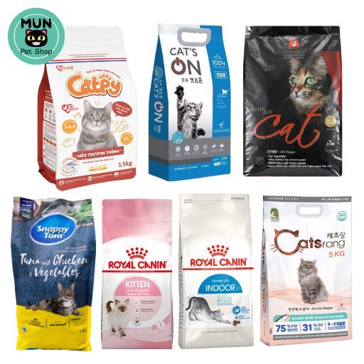 Hạt mèo Catpy/ Royal Canin Indoor/ Royal Canin Kitten/ Catsrang/ Cateye/ Cat on/ Snappy Tom 1kg