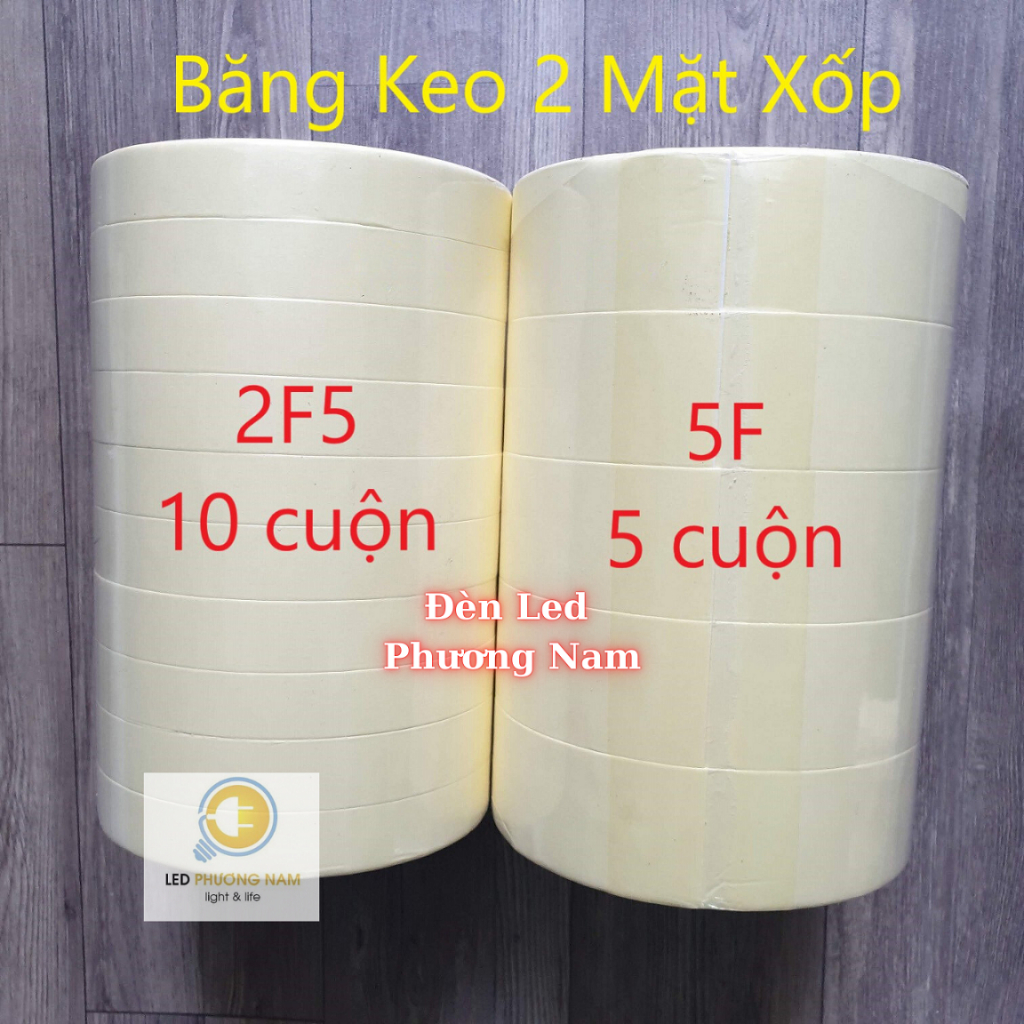 Băng Keo 2 Mặt Xốp vàng