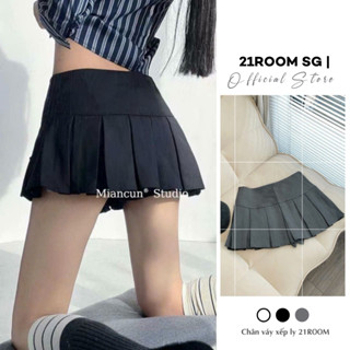 V57 Chân Váy Nữ Xếp Ly Dáng Xoè Bảng To Ép Mùng Đứng Form 21ROOM Basic Dễ Phối Đồ Tôn Dáng Phong Cách HQ