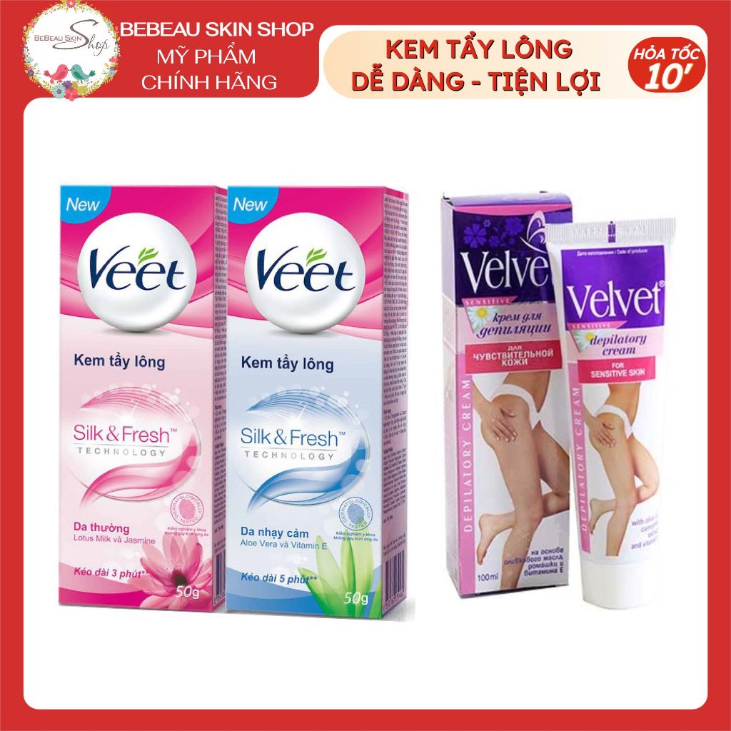 Kem tẩy lông Veet Pháp - Nga - Bebeau