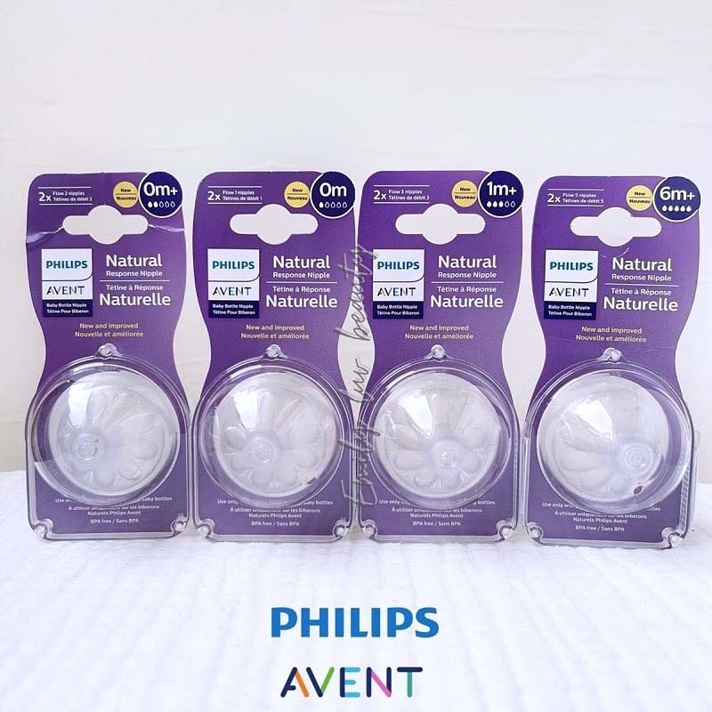 Núm ty thay thế Philips Avent Mẫu Mới đủ size