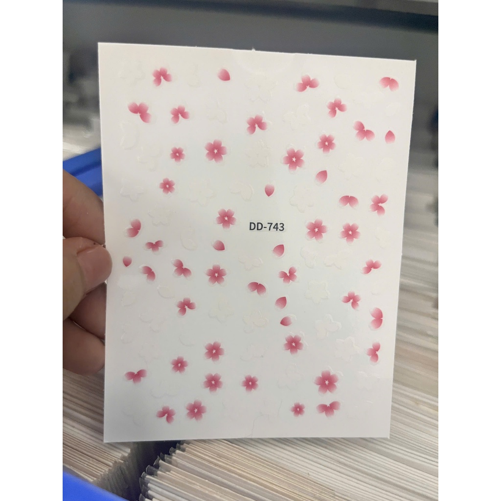 sticker trang trí nail mã hoa đào