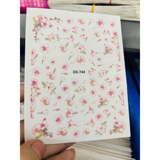 sticker trang trí nail mã hoa đào