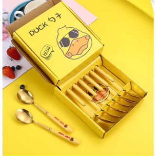 1 Set 6 Thìa Vịt Vàng Siêu Cute...