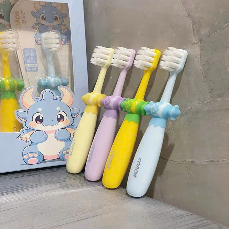 Hộp 4 bàn chải COBOR tay cầm chống trượt thiết kế đáng yêu cho bé Y2-1149