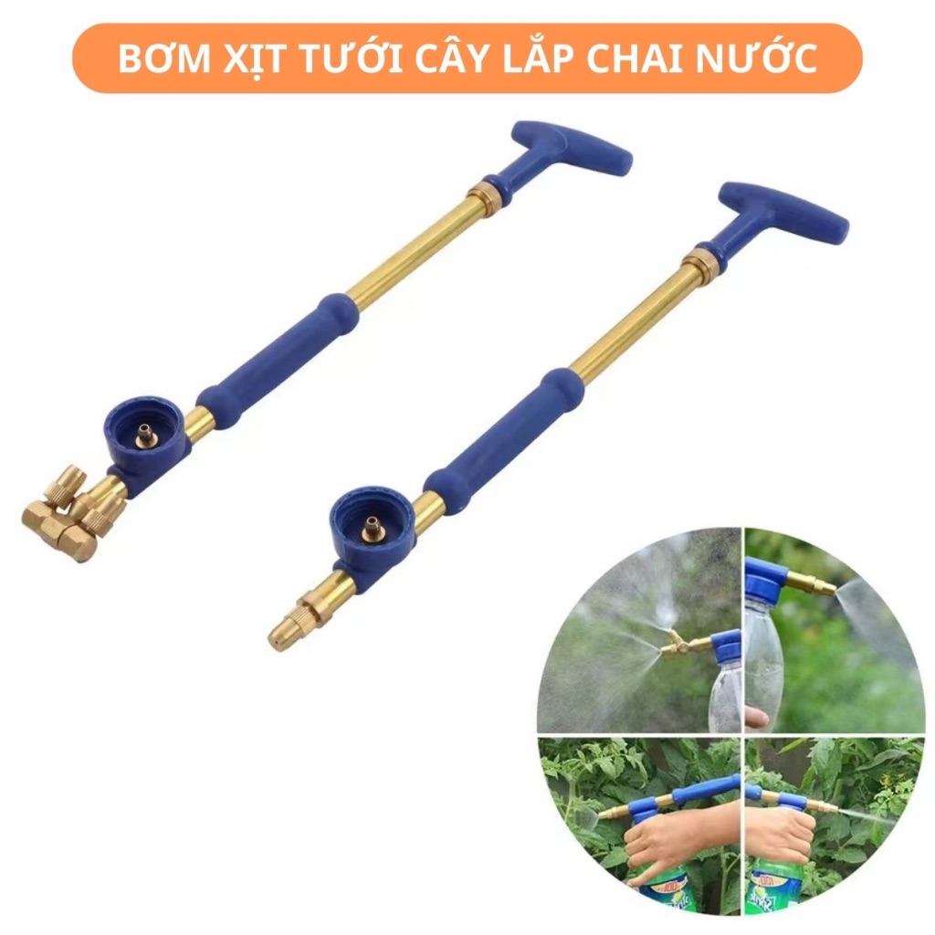 Bơm Xịt Tưới Cây Lắp Chai Nước, Chất Liệu Đồng, Bình Xịt Tưới Khí Nén, Phun Sương