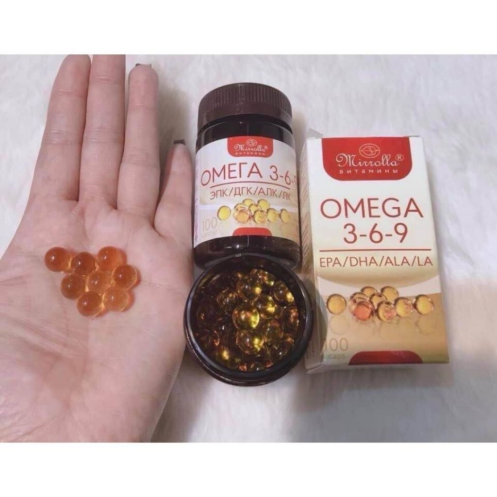 Viên Uống Đẹp Da Sáng Mắt Omega 3-6-9 Tốt Cho Mắt, Sức Khỏe, Tim Mạch, Não Bộ - Viên Omega 369 Mirrolla Nga 100 viên