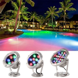 Đèn LED âm nước 6w chân đế đổi màu 24v