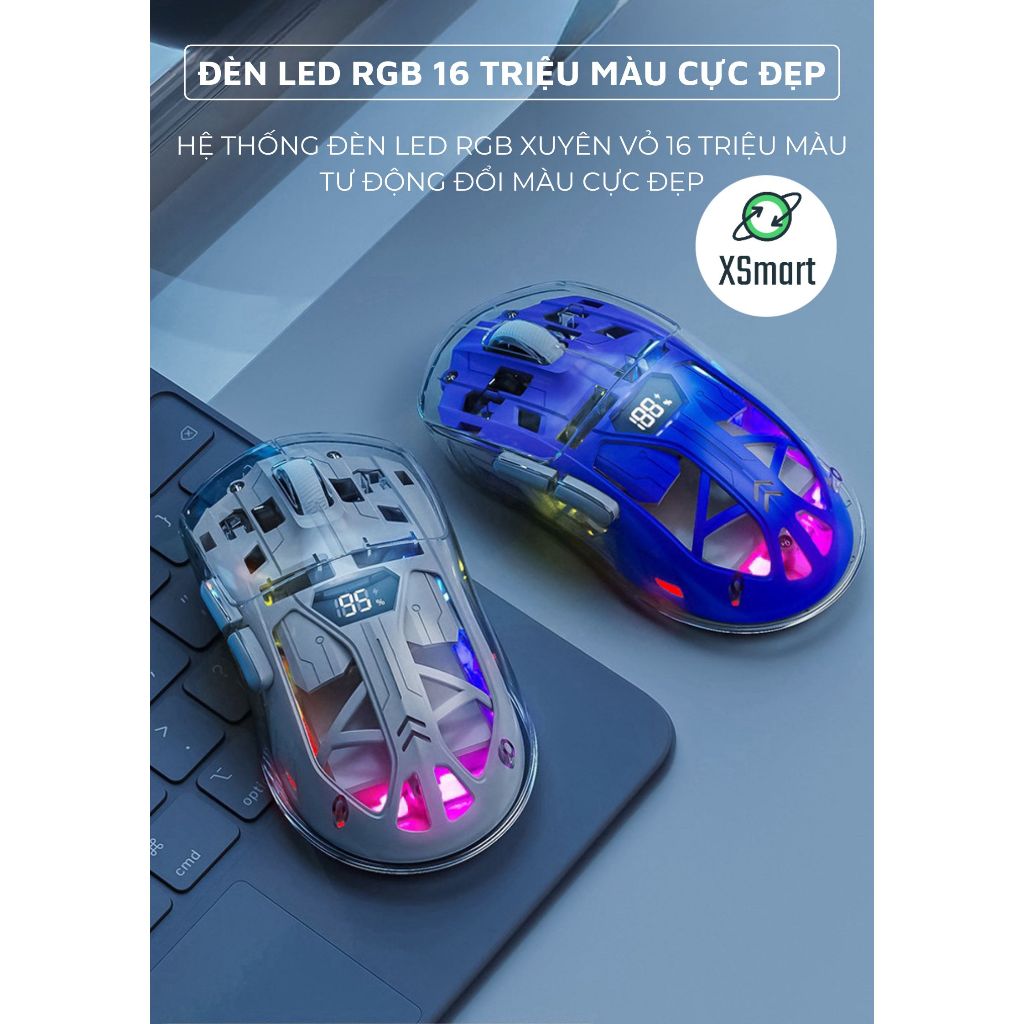 Chuột Không Dây Bluetooth Free Wolf A2 LED RGB 2 Mode Chip Original 3212 Siêu Mượt Chuyên Game | BigBuy360 - bigbuy360.vn