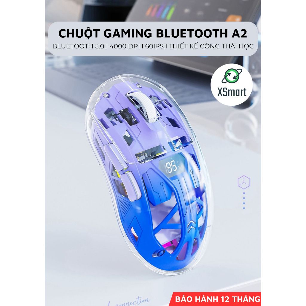 Chuột Không Dây Bluetooth Free Wolf A2 LED RGB 2 Mode Chip Original 3212 Siêu Mượt Chuyên Game | BigBuy360 - bigbuy360.vn