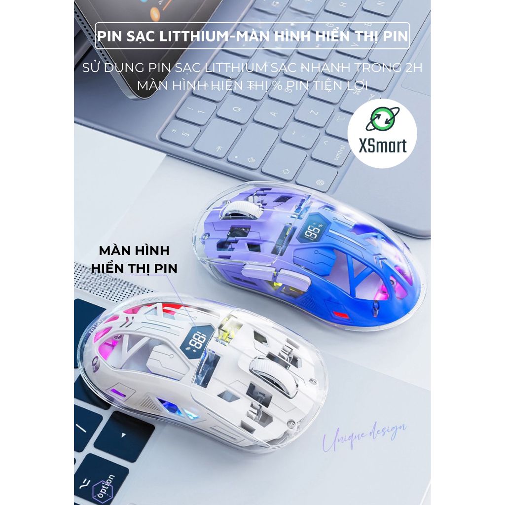 Chuột Không Dây Bluetooth Free Wolf A2 LED RGB 2 Mode Chip Original 3212 Siêu Mượt Chuyên Game | BigBuy360 - bigbuy360.vn