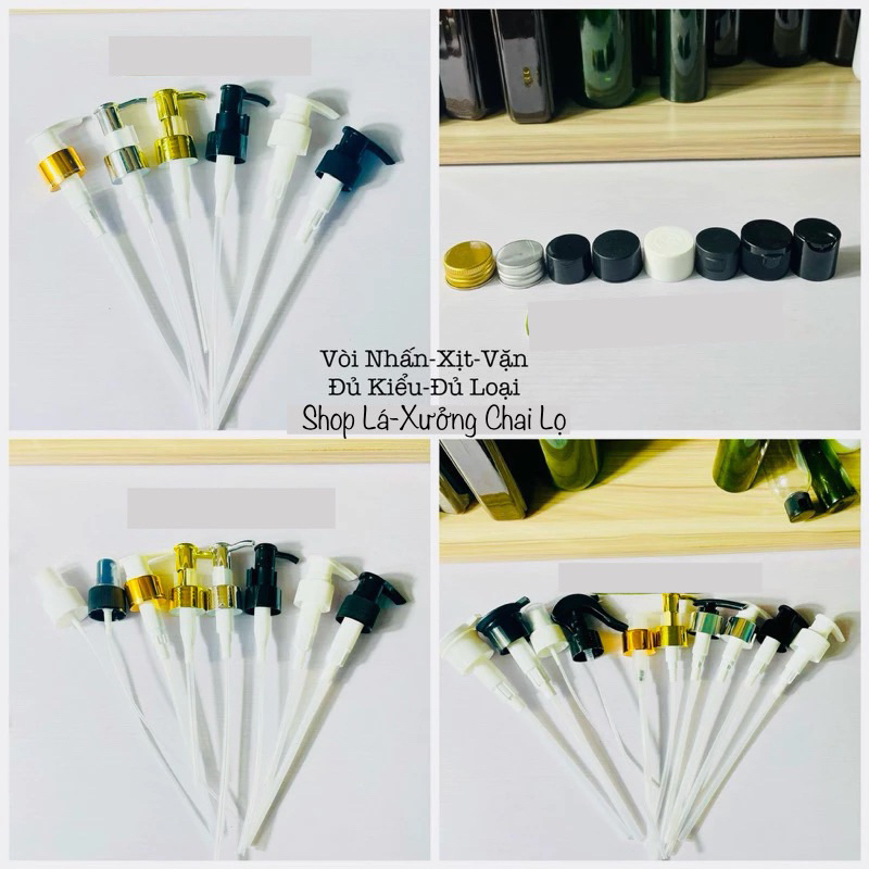 Đủ Kiểu Vòi Nhấn Phi 24-Phi 28-Xịt Phun Sương-Nắp Bật-Vặn-Vòi Khoá Vàng,Bạc,Đen Xịn-Vòi Bản To Cao Cấp-Hàng Chất Lượng