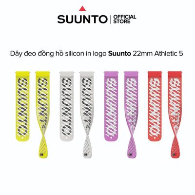Dây đeo đồng hồ in logo Suunto Athletic 5 22mm S+M, 4 màu cá tính - Chính hãng - Bảo hành 1 năm