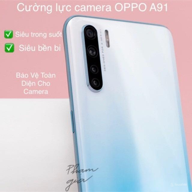 (Mua 1 tặng 1)  Cường lực camera dành cho oppo a91 siêu trong, cao cấp