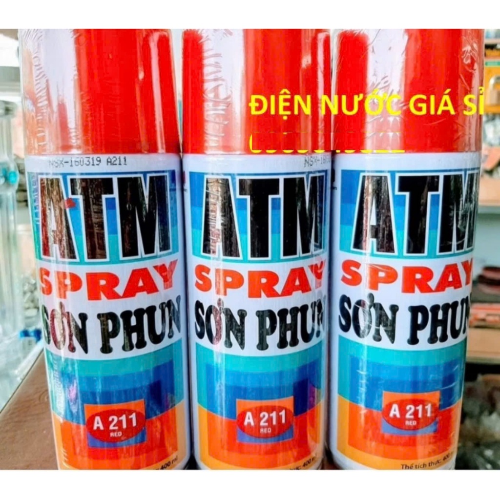 (Chính Hãng) Sơn Xịt Đỏ ATM A211 - lưu ý thị trường xuất hiện hàng TQ nhái