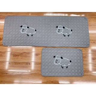 Thảm lau chân cotton Thảm chùi chân phong cách quilt họa tiết đắp nổi cao cấp 