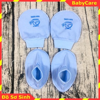 Set 10 Đôi Bao Tay, bao chân bo chun Minh Hoàng hàng đẹp cho Bé Sơ Sinh ( 10 set gồm 10 đôi bao tay, 10 đôi bao chân )