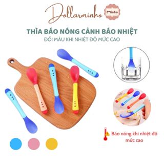 Thìa báo nóng Silicon cho bé ăn dặm an toàn, khả năng cảm nhiệt và đổi màu để dự báo độ nóng thực phẩm