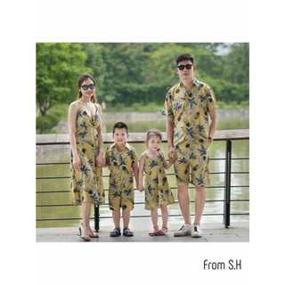 Set Đôi Đi Biển 1 Váy Nữ + 1 Sơ Mi Nam)