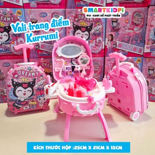 [Nhiều mẫu mã để lựa chọn] - Đồ chơi vali trang điểm hình thỏ kuromi cho bé gái, có thể lắp ghép thành bàn trang điểm