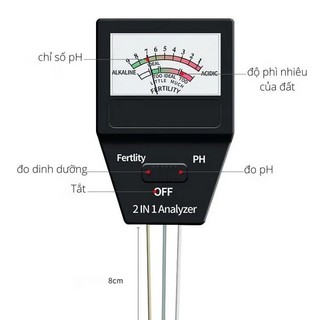 Máy đo pH đất và độ dinh dưỡng của đất (2 trong 1)
