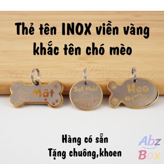 Thẻ tên thú cưng, bảng tên chó mèo, Pet tag Abz Box