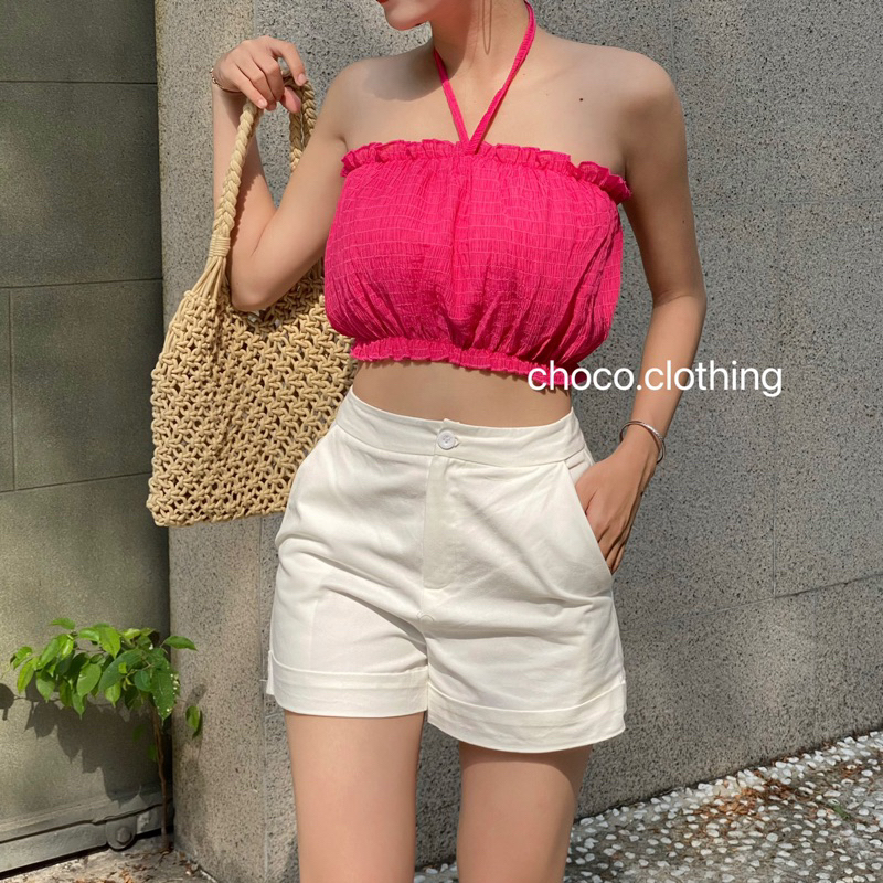 Quần short kaki nữ dáng A đứng form phong cách