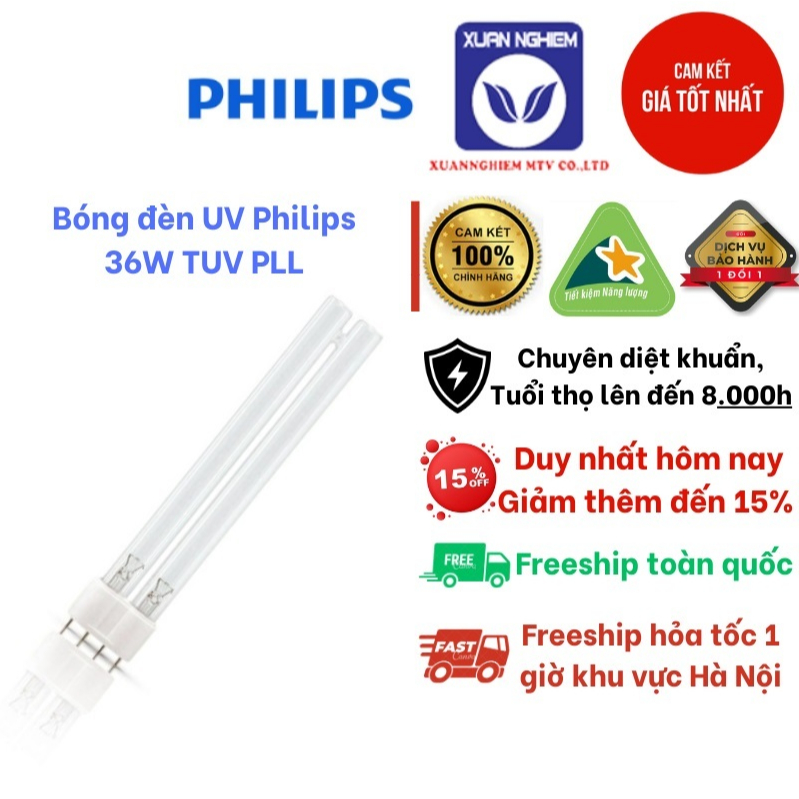 Bóng đèn UV Philips 36W TUV PLL