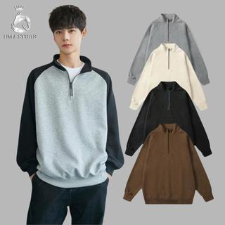  Áo Khoác Nam UMA STORE Dáng Rộng Chất Nỉ Nhung Tăm Cao Cấp Dày Ấm Cổ Kéo Khóa Style Hàn Quốc SPA42 