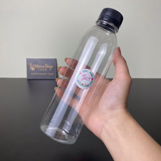 100 chai nhựa tròn 330ml kèm nắp fi 30 và tem thank you ♥