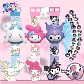Đồng Hồ Đeo Tay Trẻ Em Chiếu Hình 3D Kuromi, Melody, IronMan Dễ Thương, Chất Liệu An Toàn Có Hiển Thị Ngày Giờ Cho Bé
