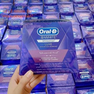 Miếng dán trắng răng oralb, oral b 3d white whitestrips 14 treatments 14 ngày, hộp 14 gói, 28 miếng