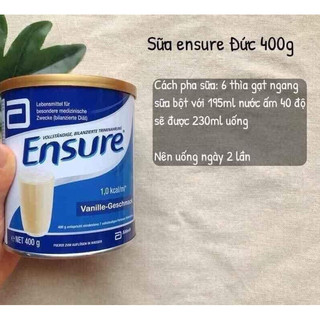 Sữa Ensure nội địa Đức 400gr giúp cung cấp vitamin canxi hỗ trợ hệ xương chắc khỏe