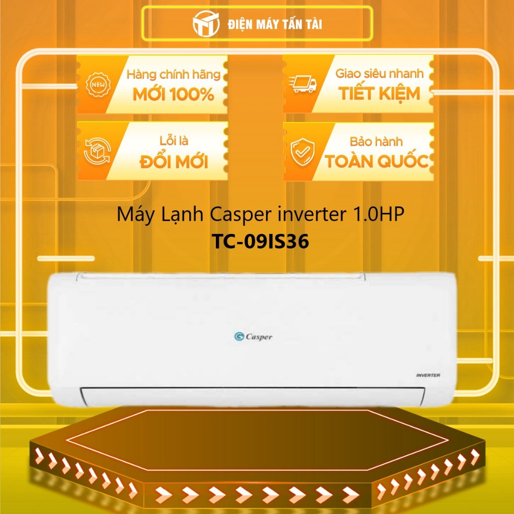 JC-09IU36 - Máy Lạnh Casper inverter 1.0 HP  - GIAO TOÀN QUỐC