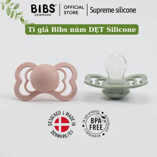 Ti giả Bibs Silicone Supreme, Infinity Symmetrical ty ngậm núm DẸT silicone cho bé 0-6-18m Đan Mạch