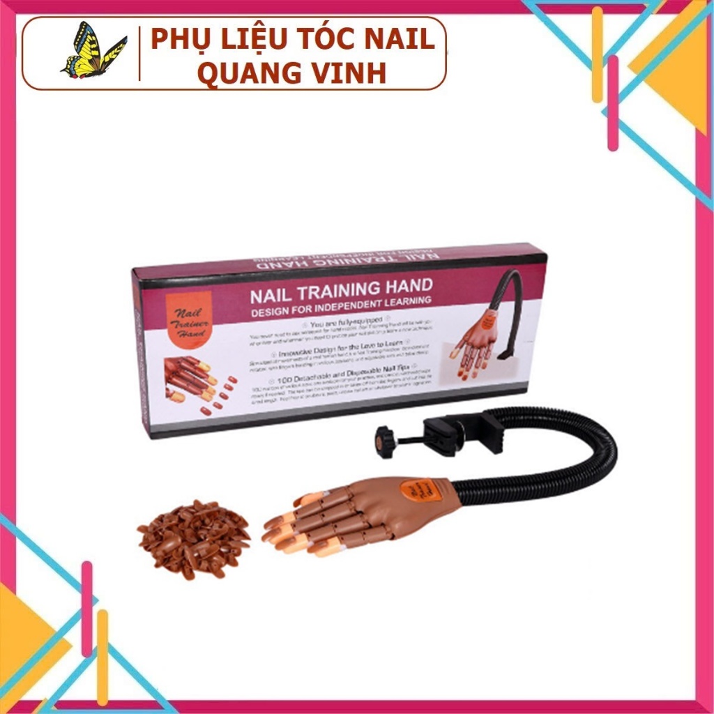 Bàn tay giả học nail 100 móng