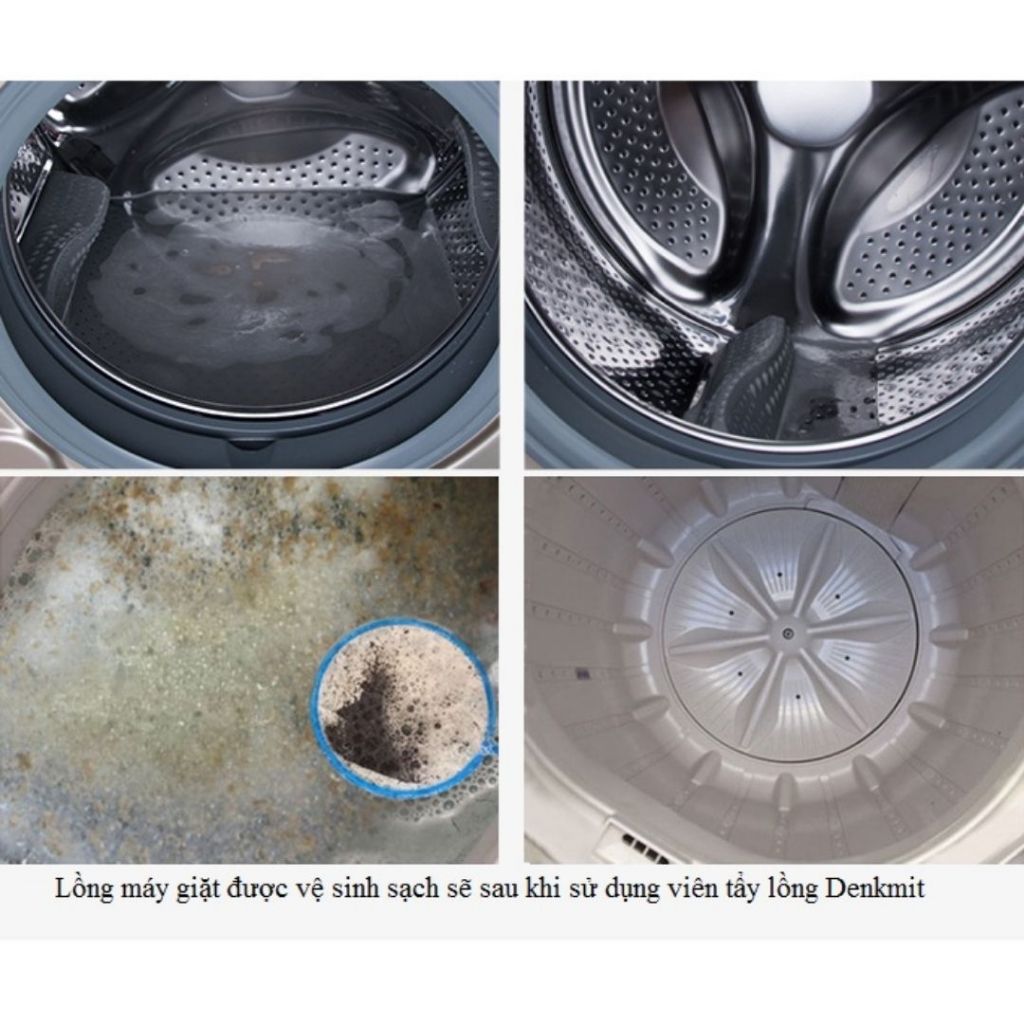 Viên Tẩy Lồng Máy Giặt Denkmit Đức - Làm Sạch Lồng Giặt Sạch Sẽ, Loại Bỏ Cặn Bẩn Nấm Mốc, Vi Khuẩn -Viên lẻ | Moska shop