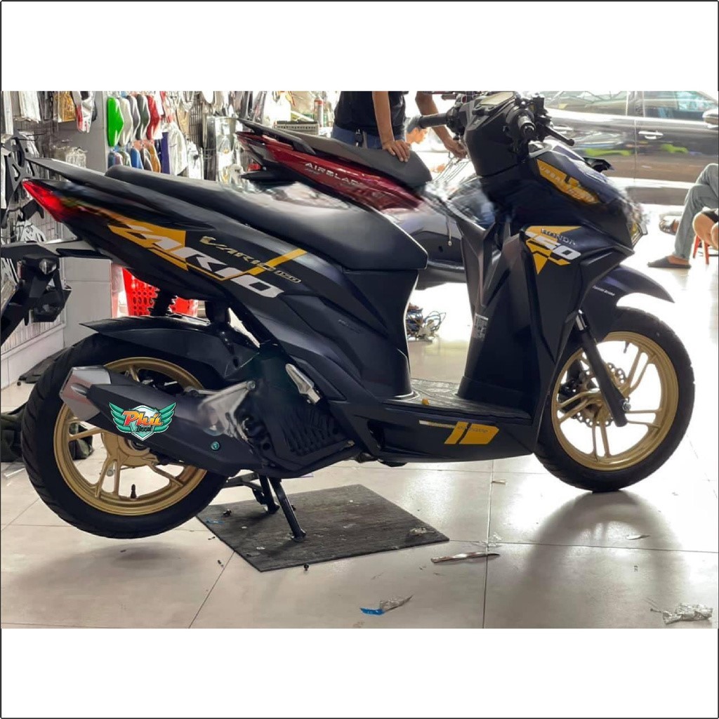 Tem Rời Vario đen nhám vàng (F)