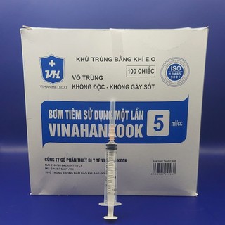 Bơm tiêm 5ml hộp 100 cái
