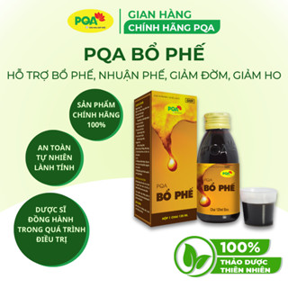 Siro PQA Bổ Phế giúp giảm ho, tiêu đờm, giảm đau rát họng, nhuận phế, bổ phổi chai 125ml