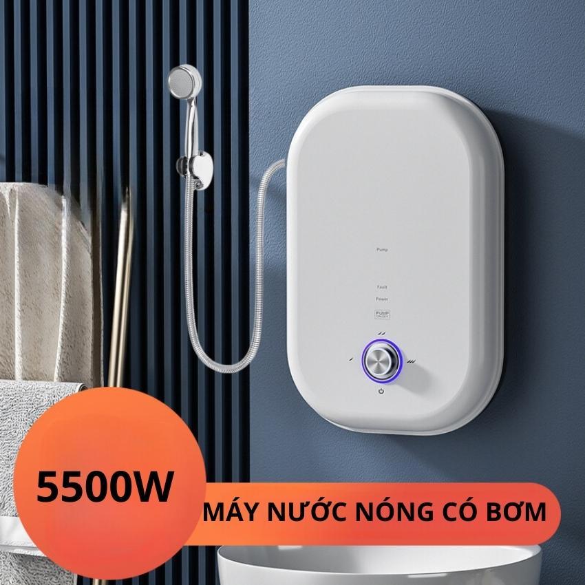 Máy nước nóng trực tiếp , máy làm nước nóng có vòi sen và bơm tăng áp điều chỉnh nhiệt độ theo ý muốn