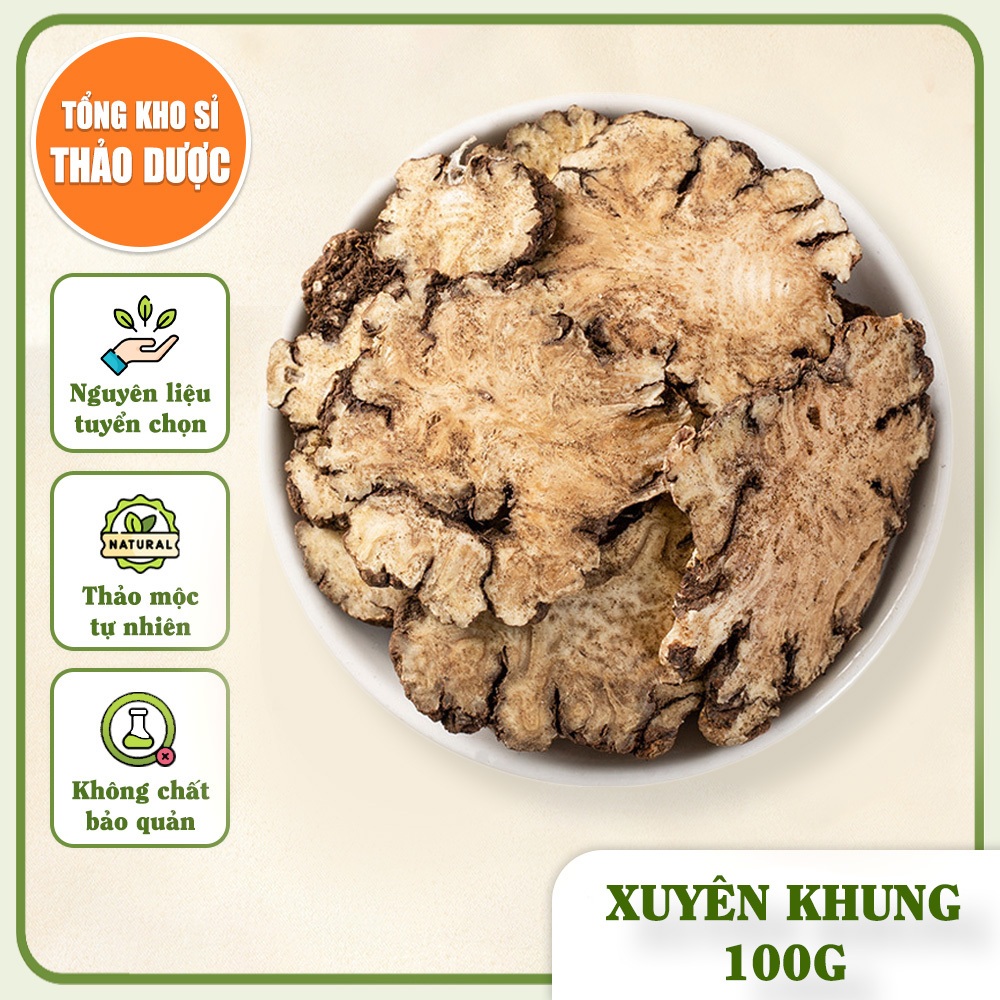 Xuyên khung 100g, khô, thái lát, nguyên miếng, sạch, thơm - Tổng Kho Sỉ Thảo Dược