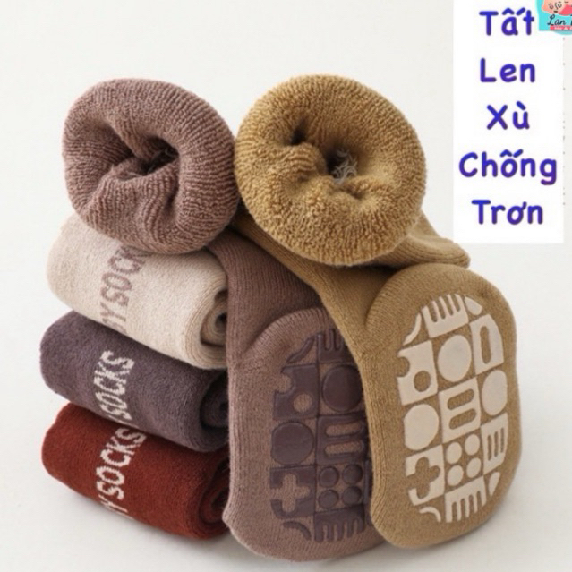  NEMO BABY Tất cho bé vớ cho bé loại dày len xù cao cổ chống trơn cực ấm phù hợp rét đại hàn từ 1-5 tuổi 