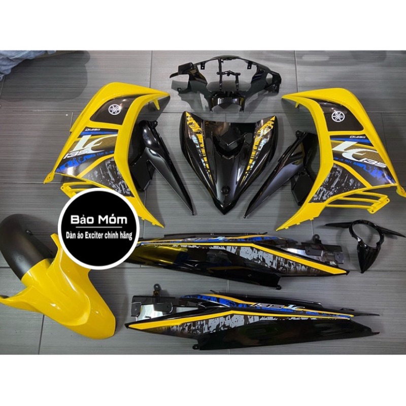 Dàn áo exciter 135 vàng đen chính hãng kèm tem 3 lớp